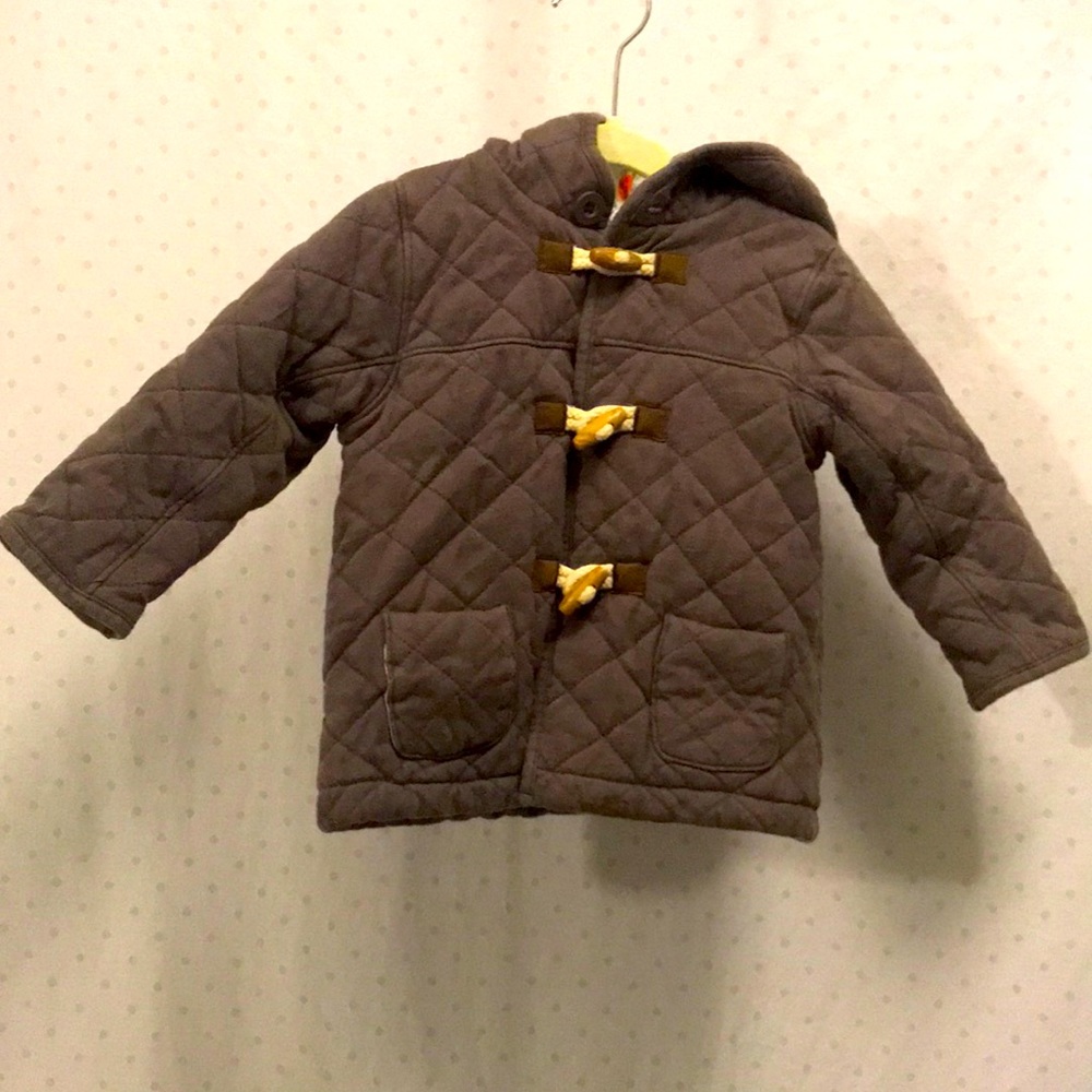 Baby Boden unisex quilted barn jacket with hood